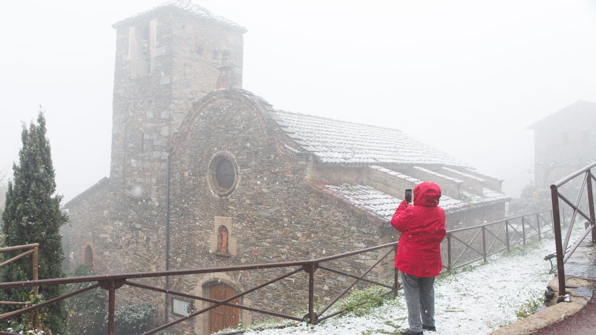 Nevada en el Montseny