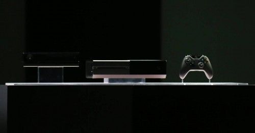 The XboxOne on display during a Microsoft press event unveiling in Redmond