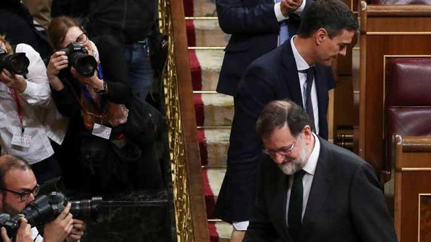 Mariano Rajoy, tras perder la moción de censura.