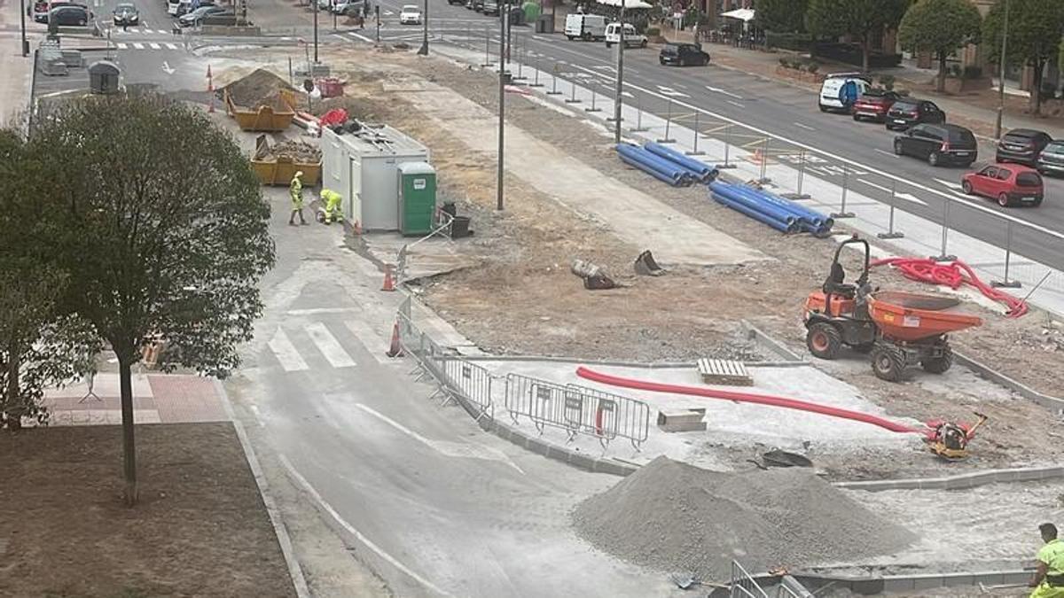 Obras en la avenida de San Agustín.