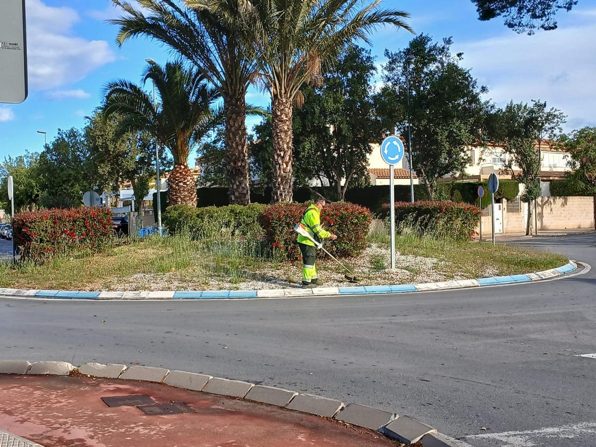 Actuación en una glorieta