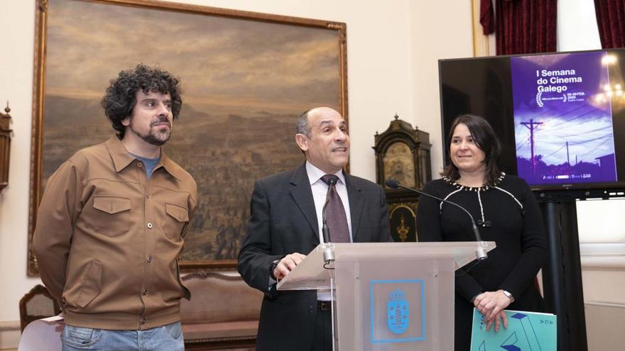 Presentación de la I Semana do Cinema Galego, esta mañana en el Concello