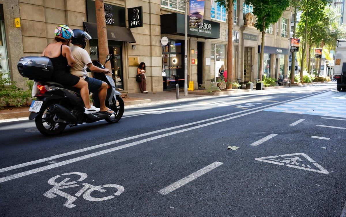 Carril bici en Santa Cruz.