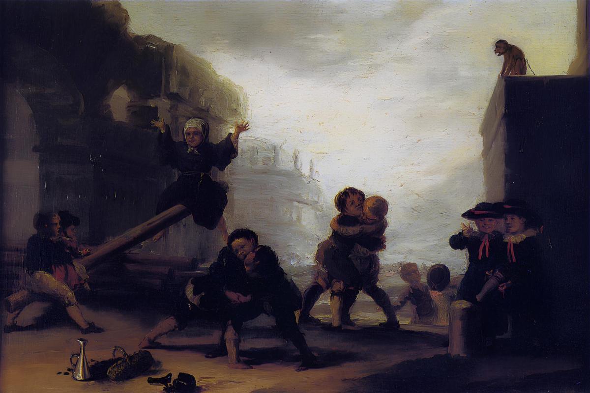 El juego de niños 'El balancín', de Francisco de Goya, donado por Ignacio Tarazona Blanch a la Universitat.