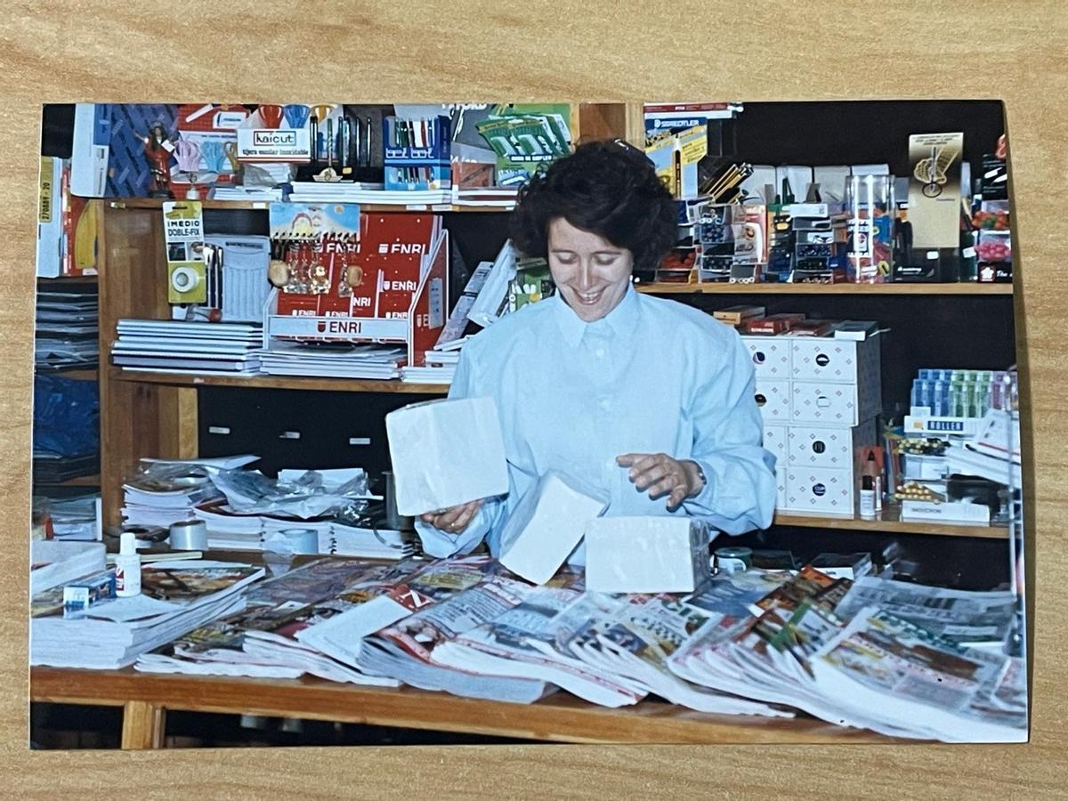 Pili Pallarés, de joven.