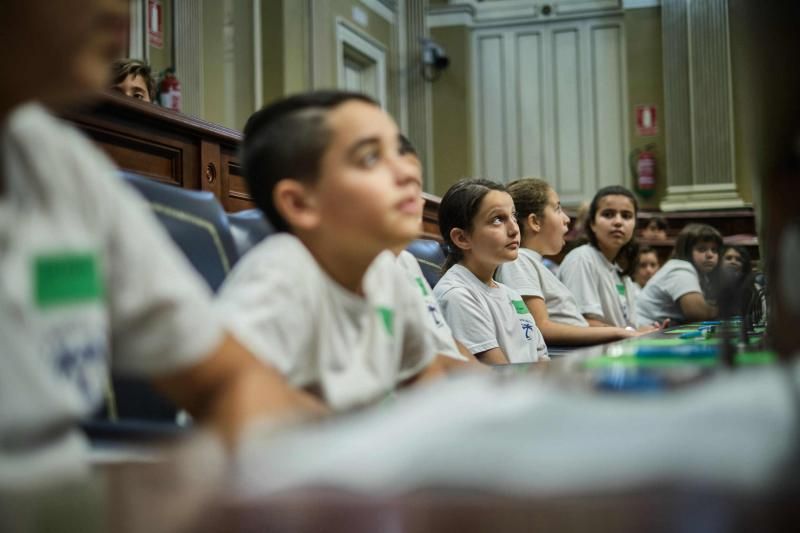 Pleno Infantil en el Parlamento de Canarias 61 alumnos ejercerán de diputados por un dia  | 09/03/2020 | Fotógrafo: Andrés Gutiérrez Taberne