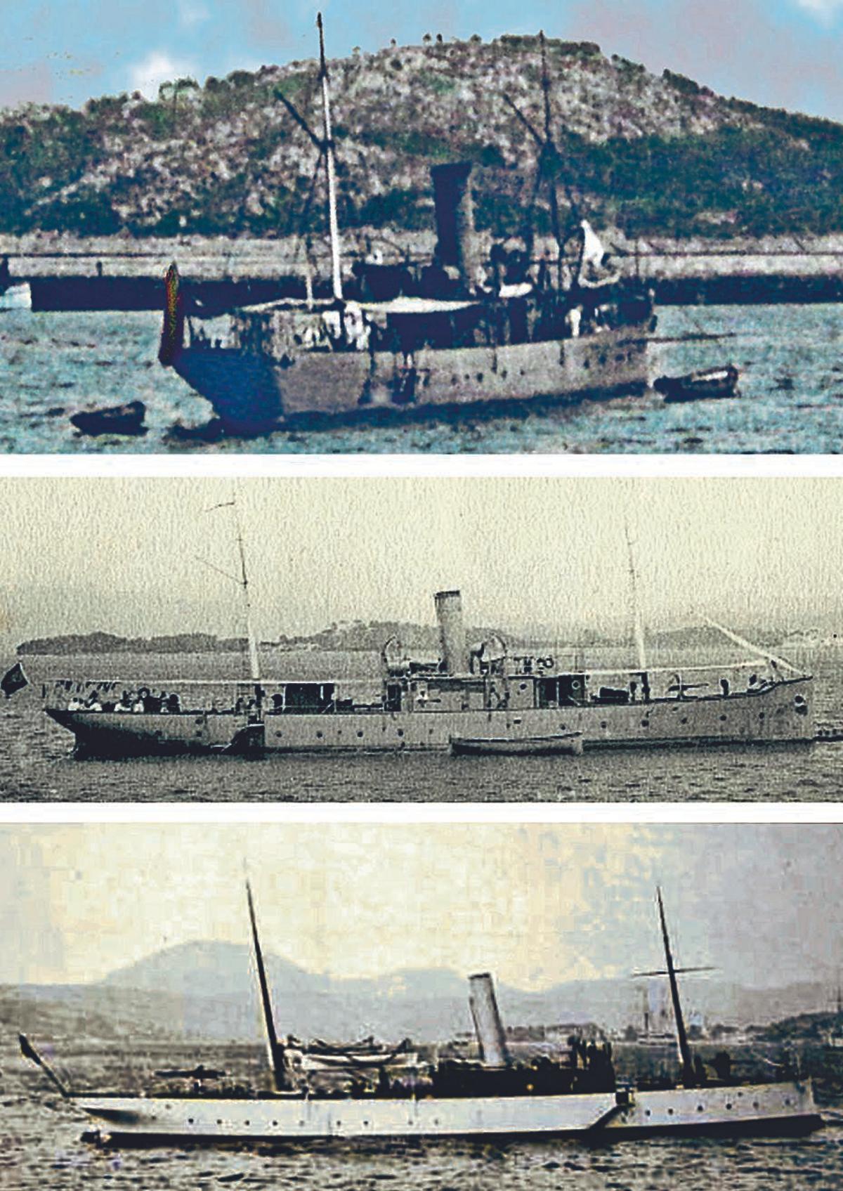 Canoneiros ‘Dorado’, ‘Gaviota’ e ‘Delfín’.   | // ARQUIVO DO AUTOR
