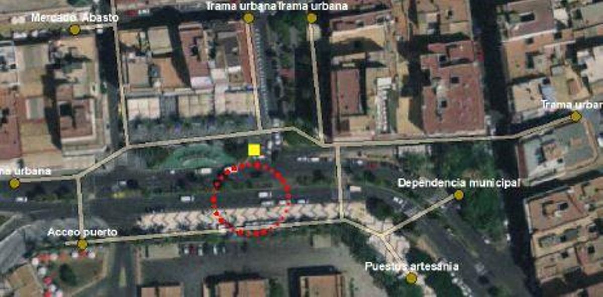 Ubicación del aseo en plaza de Waldo Calero
