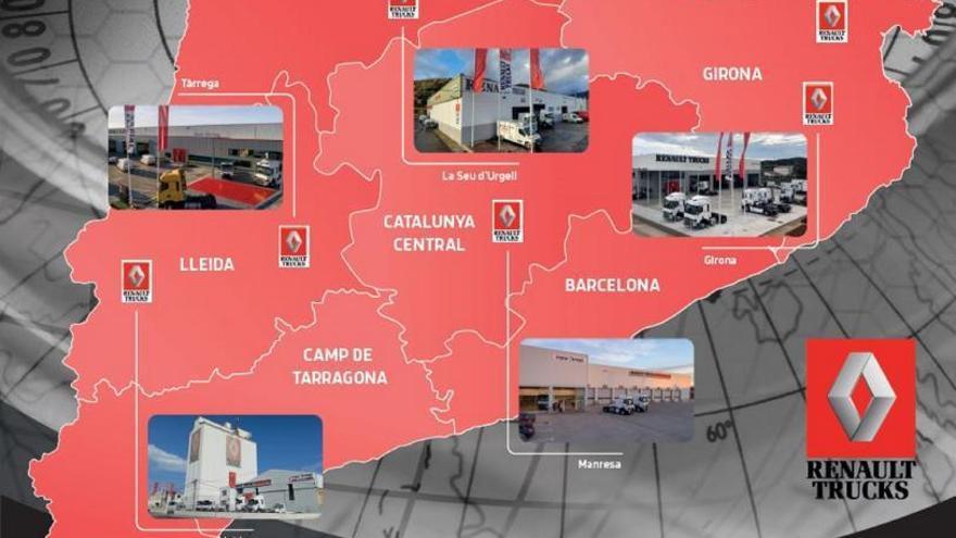 Gràfic de la presència de Renault Trucks a Catalunya