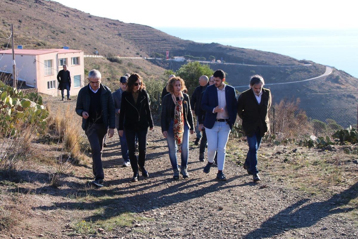 La caminada durant l'acte de commemoració del Dia Nacional de l'Exili i la Deportació al coll dels Belitres.