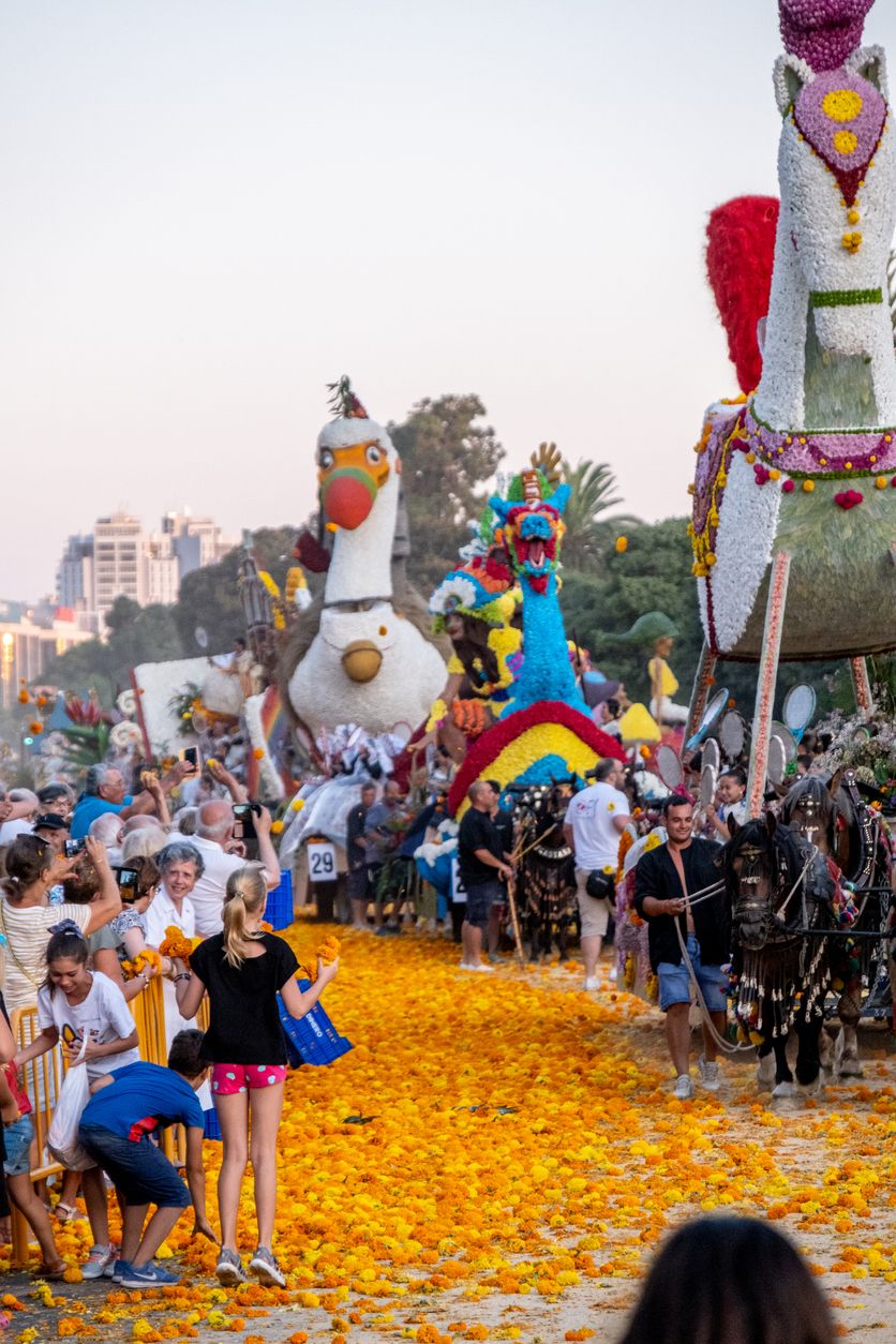 Además de las flores, las carrozas sin interesantes de ver.