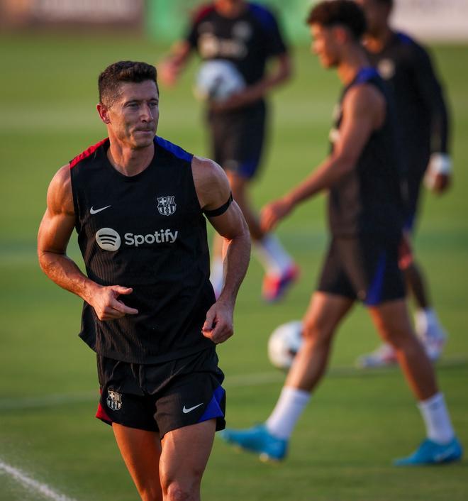 Así ha sido el entrenamiento del Barça en la Base Naval de la Marina de Annapolis para preparar el clásico