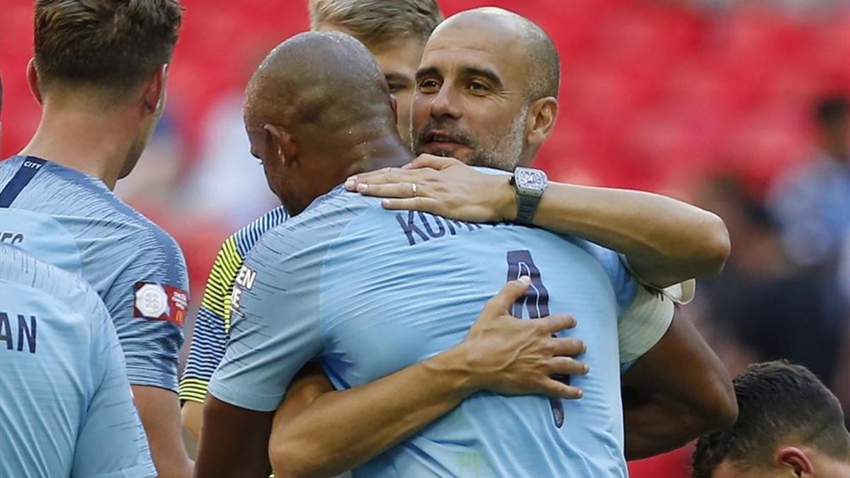 Guardiola y Kompany disputarán su tercera temporada juntos en el Manchester City