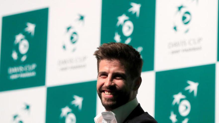 Gerard Piqué, en la presentación de la Copa Davis en Madrid