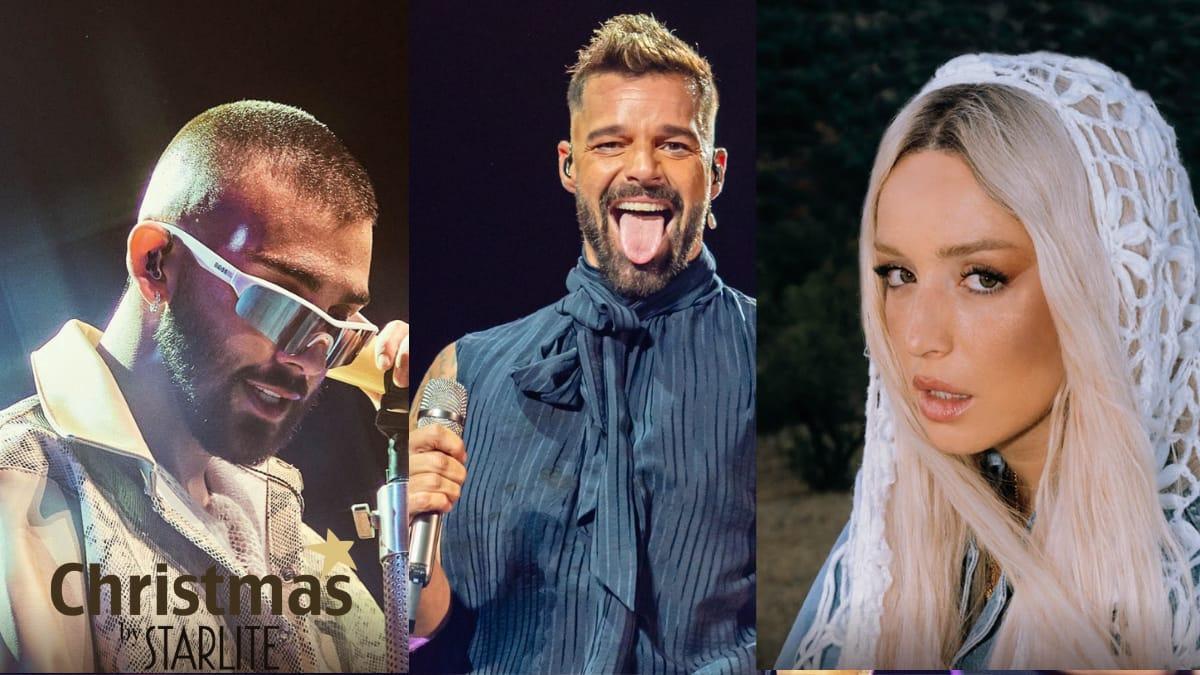 Posados oficiales de Manuel Turizo, Ricky Martin y Lola Índigo