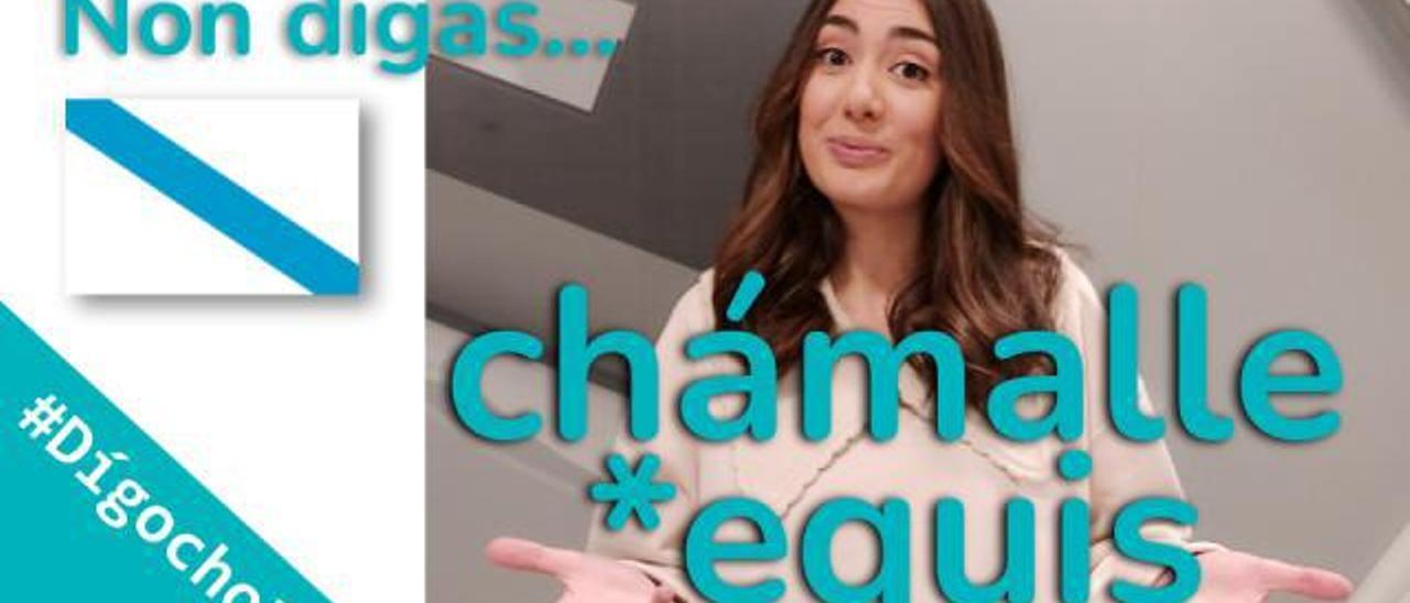 A verinense Esther Estévez nun dos últimos vídeos do programa “Dígocho eu”. | // FDV