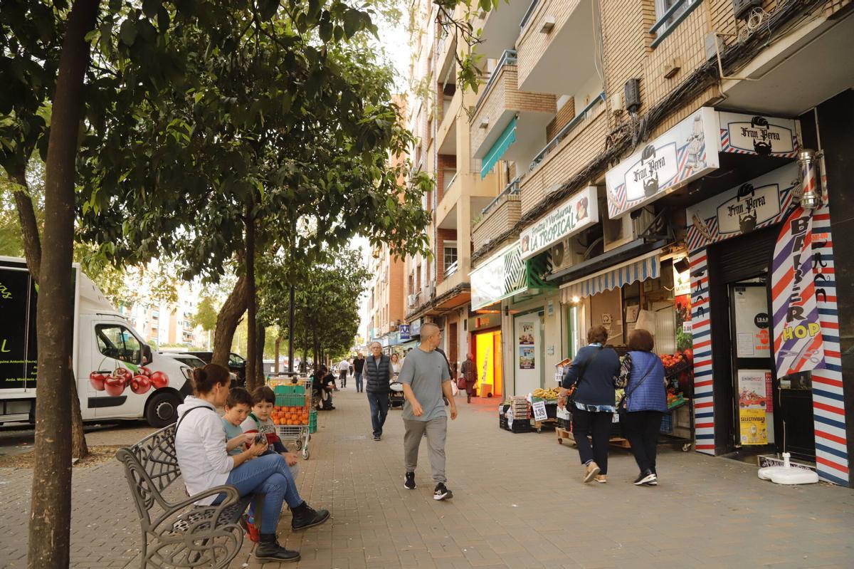 Negocios en la avenida de Barcelona, que se incluye dentro del centro comercial abierto de la Viñuela.