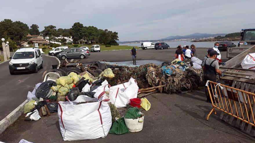 Basura marina retirada en el entorno de A Toxa.