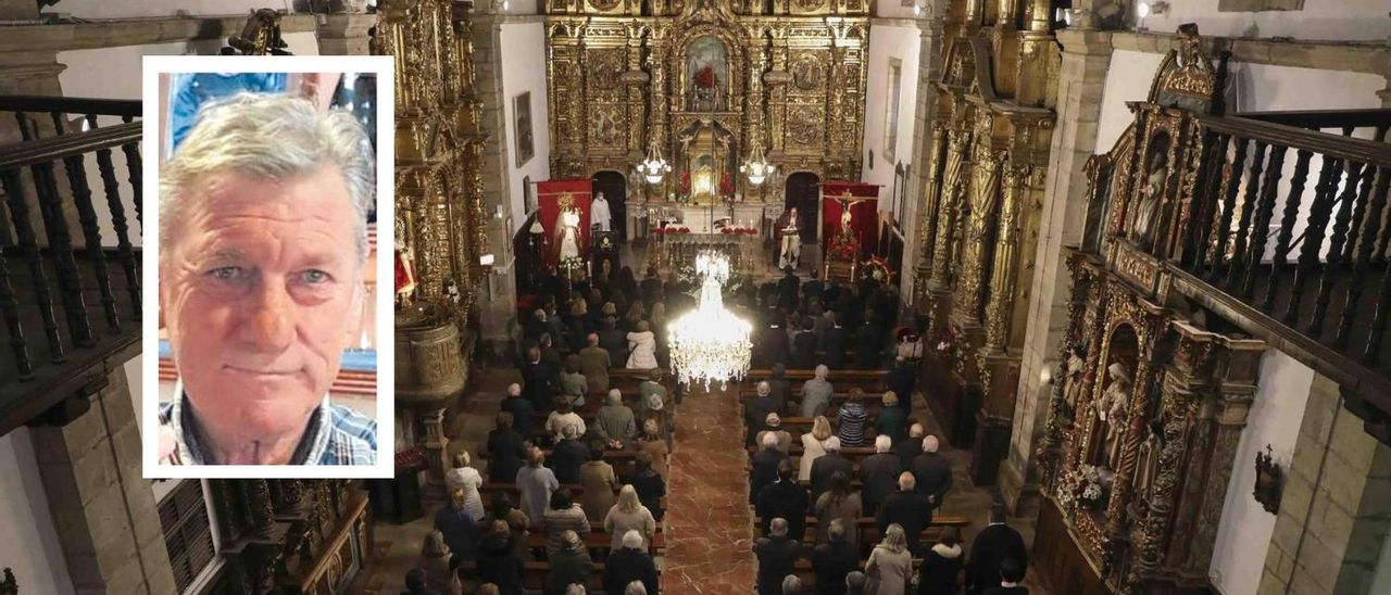 La iglesia de Santa María de Luanco; en el recuadro, &quot;Richard&quot;