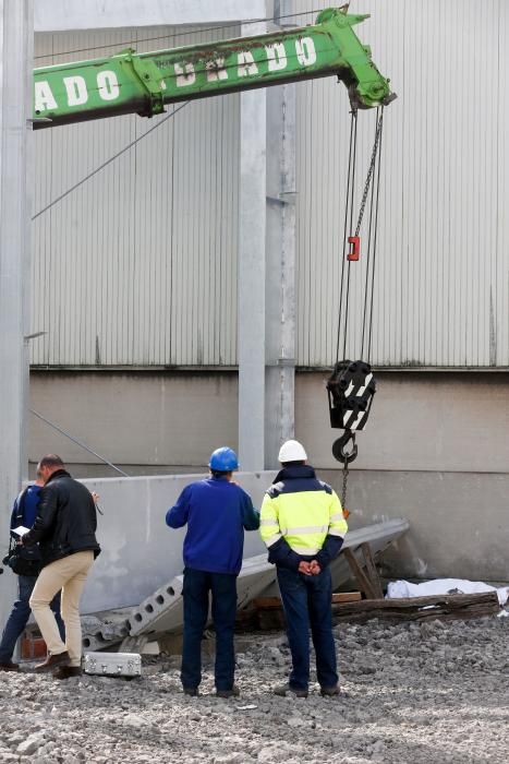 Un muerto y un herido grave en unas obras del parque empresarial de la ría de Avilés