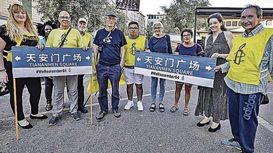 Palma recuerda la masacre de Tiananmen