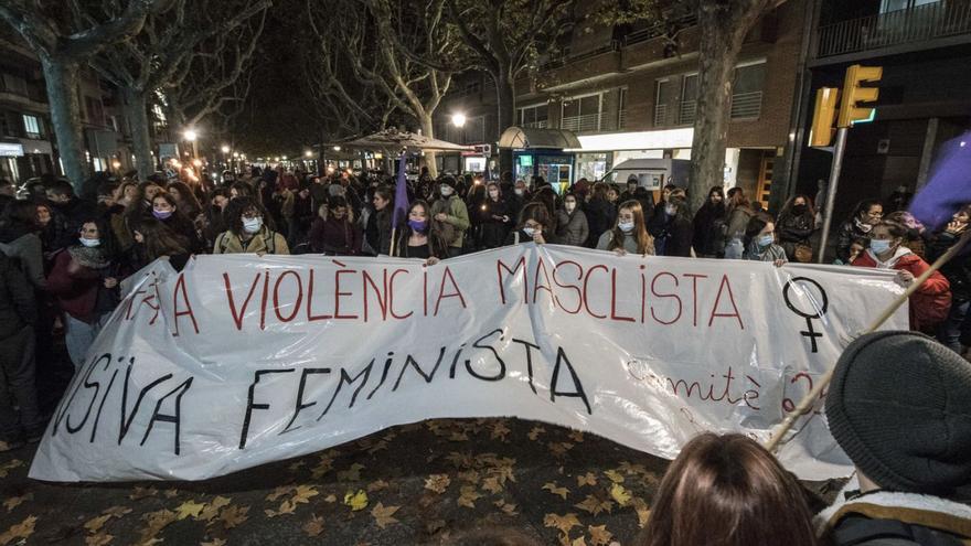 Manifestació en contra de la violència masclista de Manresa l’any 2021 | ARXIU/OSCAR BAYONA