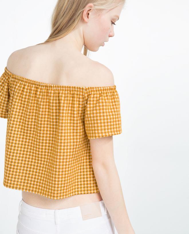 Top escote bañera, Zara