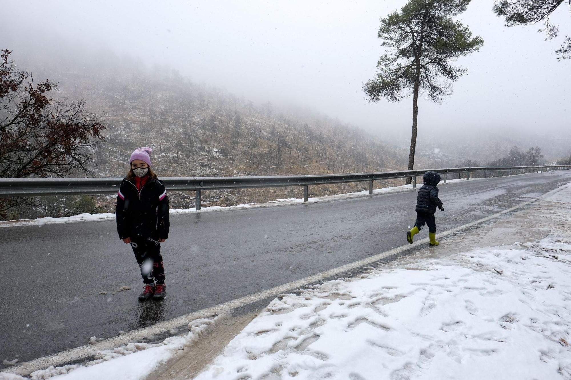 Nevada en el Alto Vinalopó