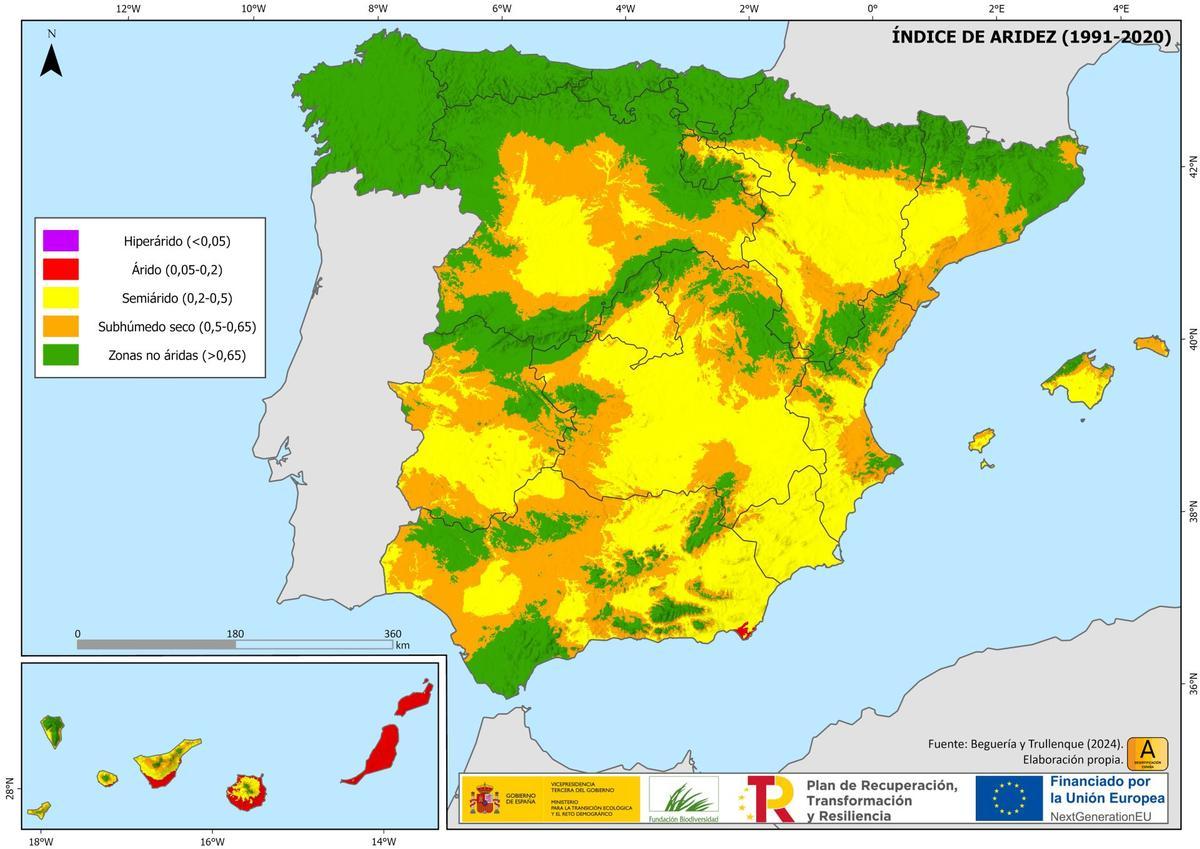 Atlas de la desertificación en España.