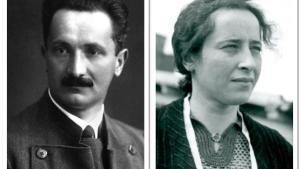 El pensador Martin Heidegger y su alumna y amante, la también filósofa Hannah Arendt.