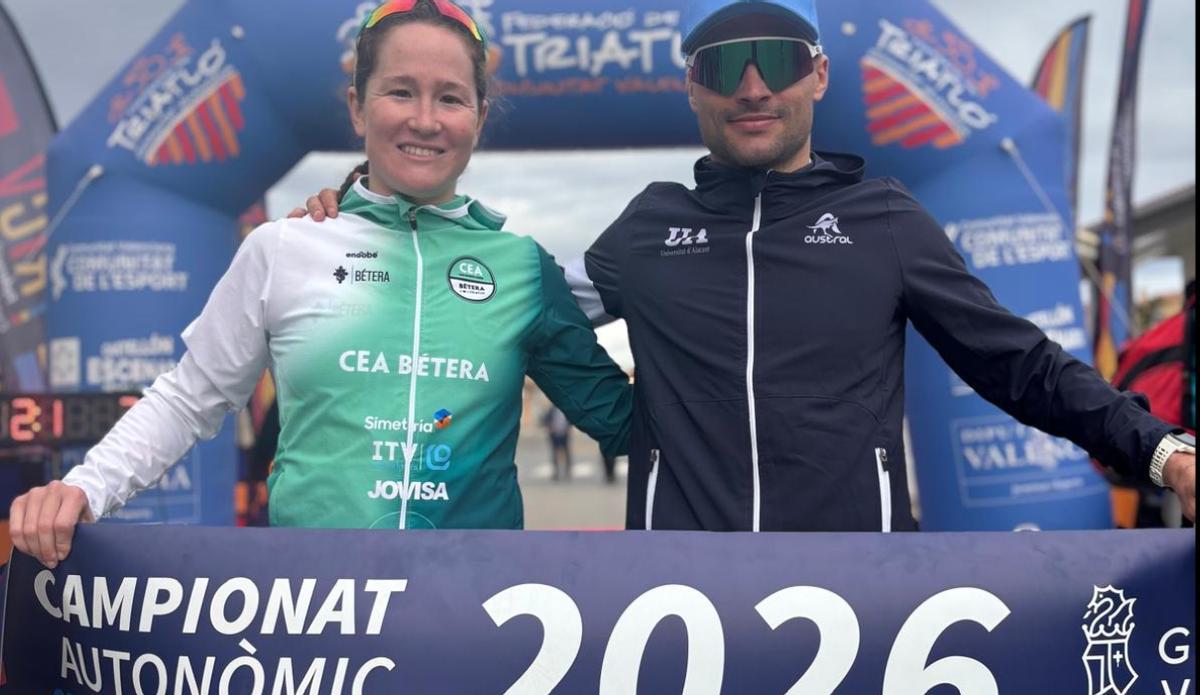 Noelia Juan y Roberto Sánchez Mantecón, campeones autonómicos de Duatlón 2026.