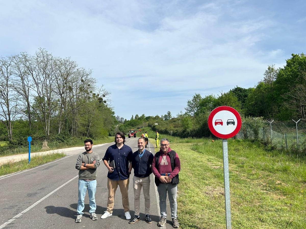Por la izquierda, Adrián Valverde, David Orviz, Ángel García "Cepi" y Pergentino Martínez.