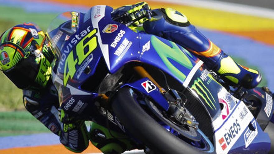 Valentino Rossi en el circuito de Cheste.