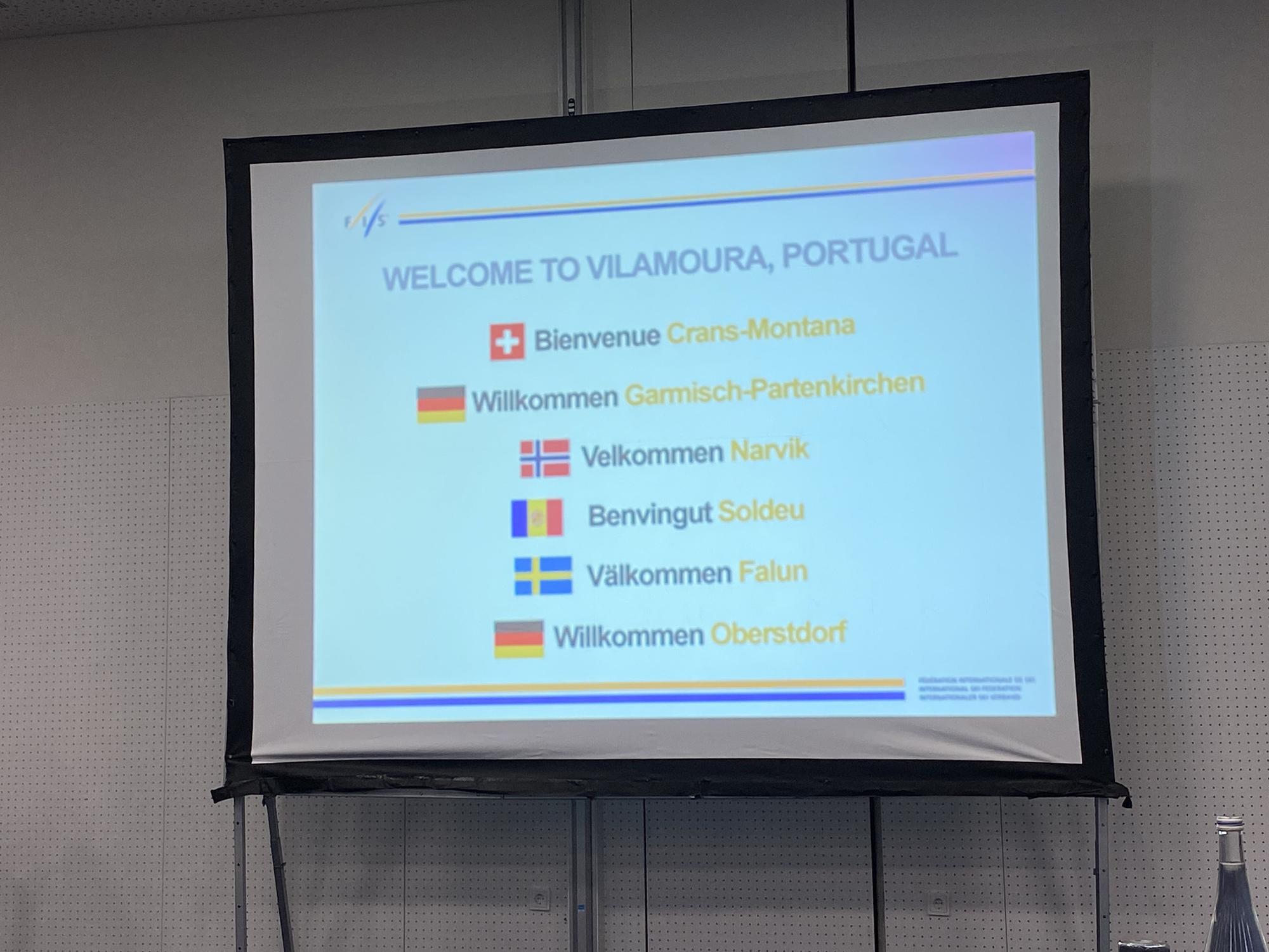 Andorra visita Vilamoura, escenario de la votación de la sede de los Campeonatos del Mundo de esquí alpino de 2027