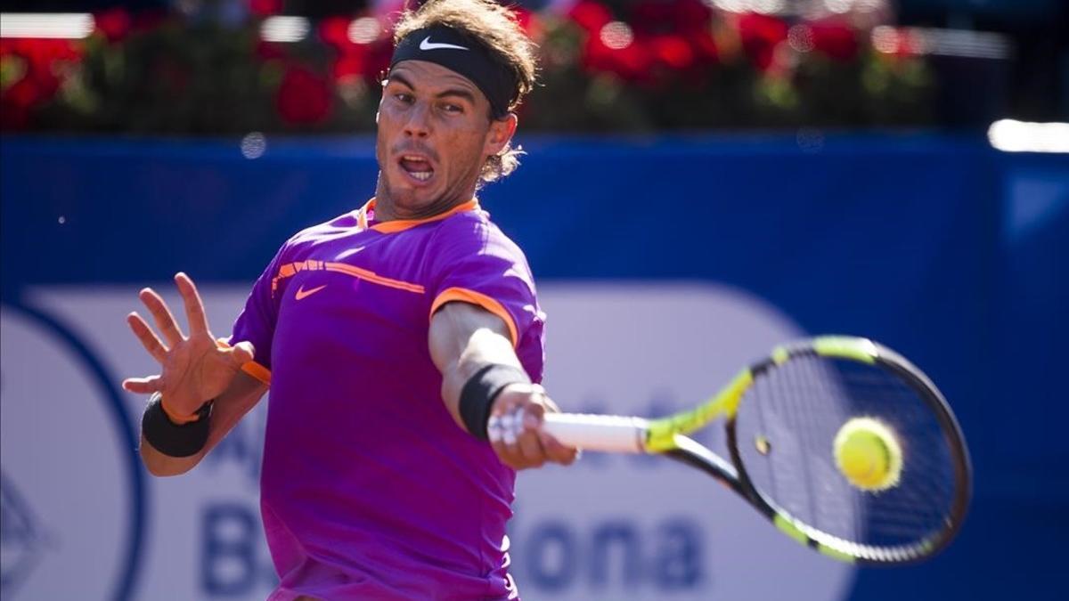 Nadal, durante su partido de cuartos de final.