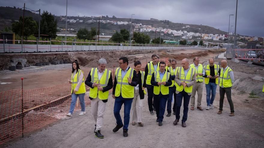 El nuevo carril de entrada a Visvique  y Teror agiliza el tráfico en Arucas