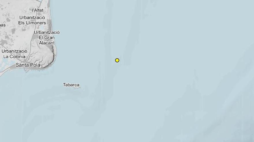 La costa de Santa Pola registra un terremoto de magnitud 1,7