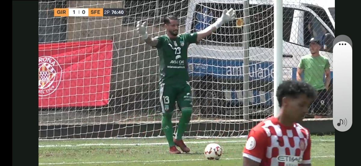 David Ramírez, esta mañana, en la Ciudad Deportiva del Girona.