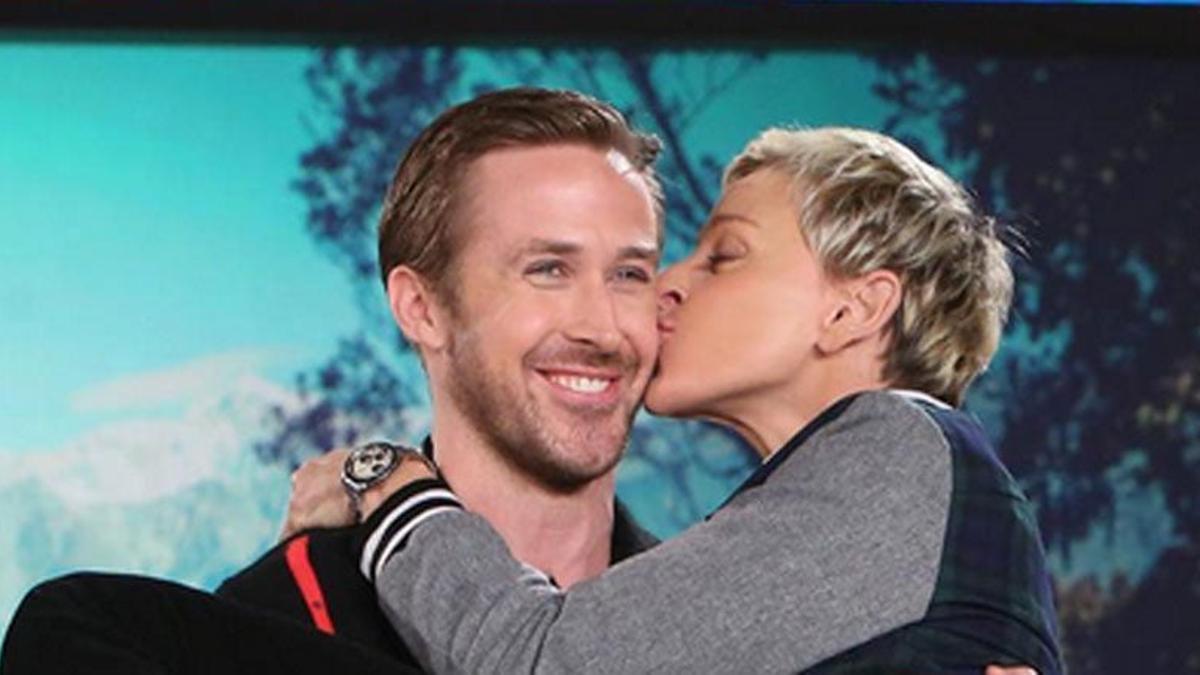 Ellen Degeneres en brazos de Ryan gosling