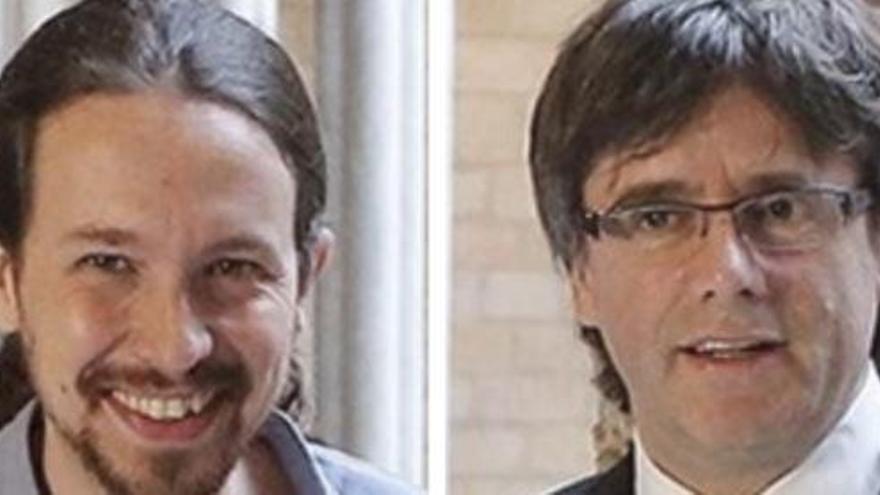 Iglesias i Puigdemont aposten per «obrir espais de diàleg polític»