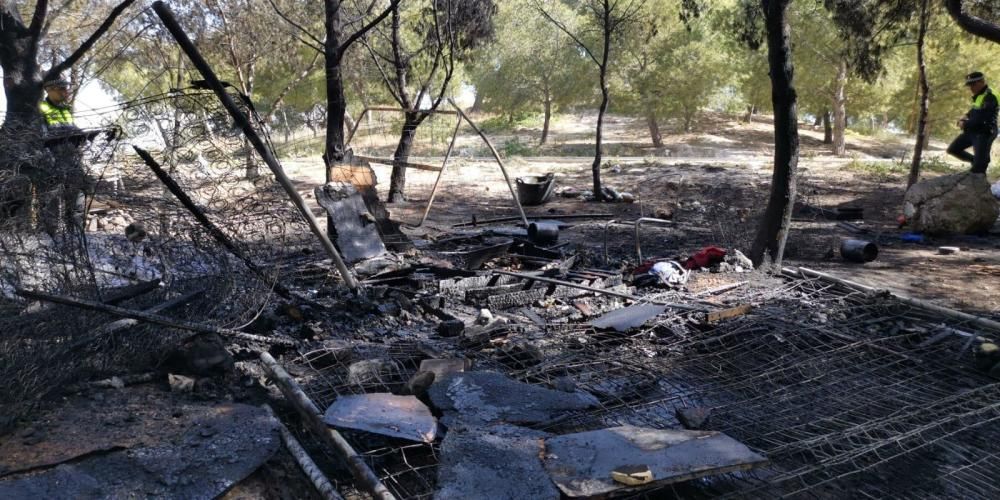 Incendio en el Monte Tossal de Alicante