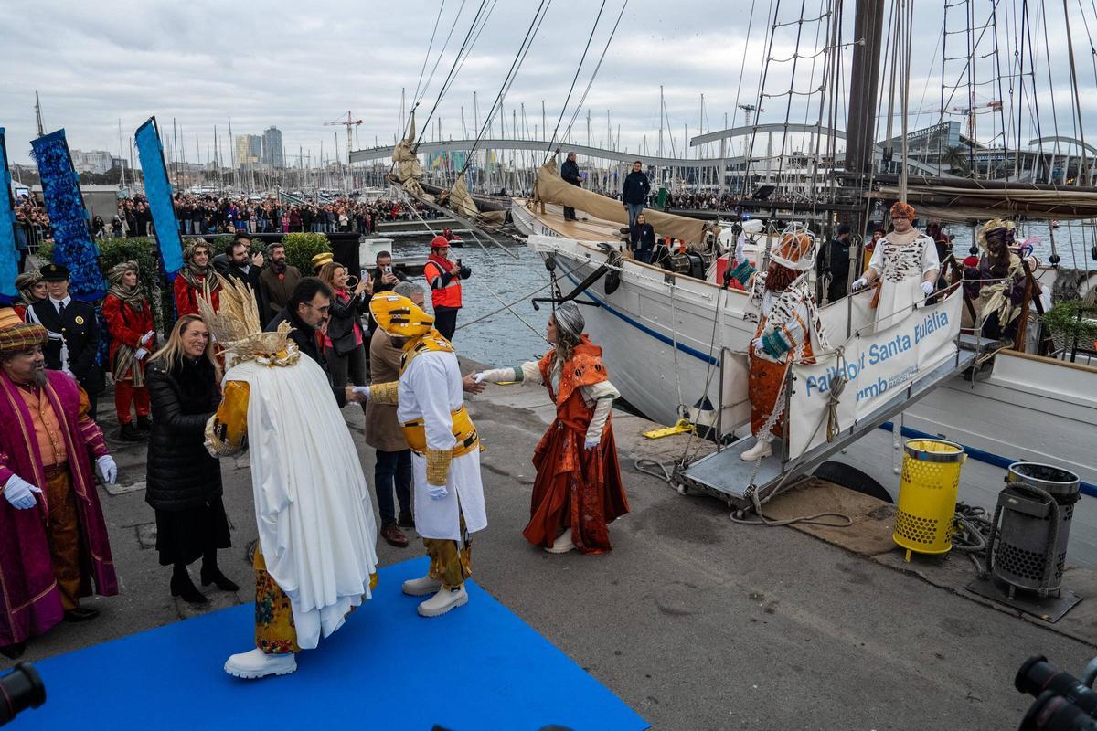 Llegan los Reyes al puerto de Barcelona