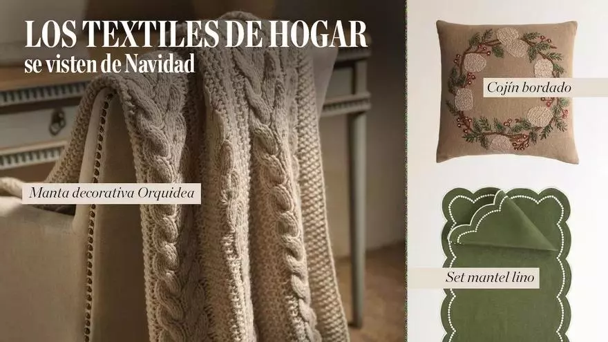 Los textiles del hogar se visten de Navidad: la forma más sencilla para ambientar tu casa en fiestas