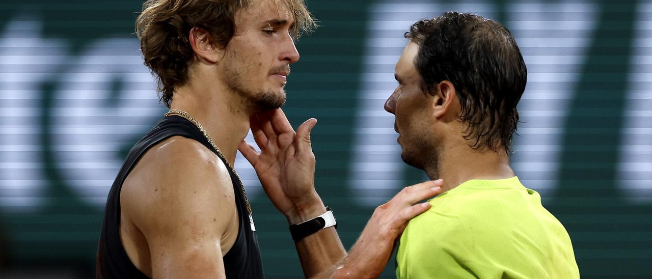 Alexander Zverev y Rafa Nadal.