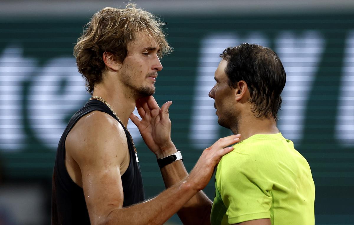 Alexander Zverev y Rafa Nadal.