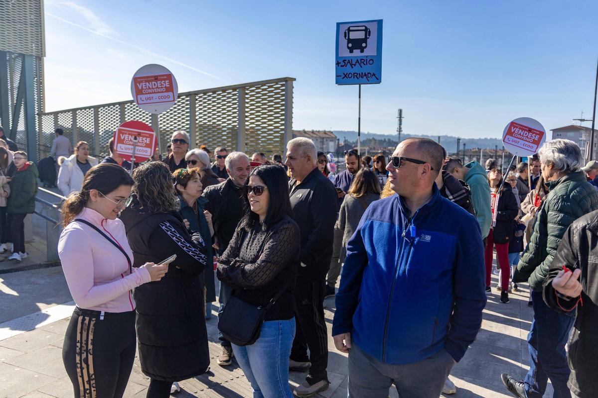 Manifestacion de la cig por el convenio del transporte de A Coruña