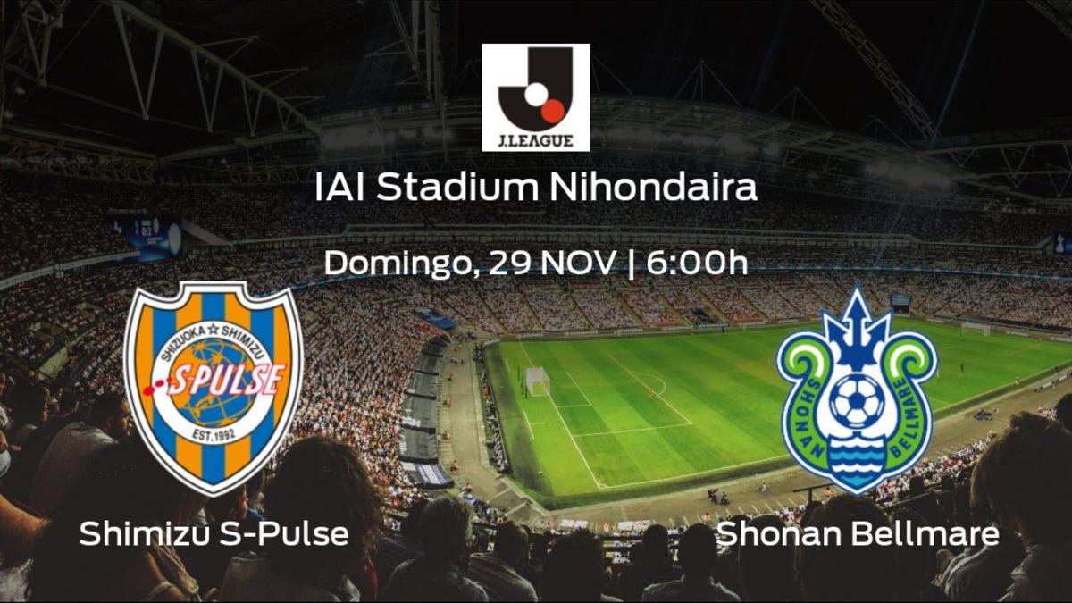 Jornada 30 de Liga Japonesa J1: previa del encuentro Shimizu S-Pulse - Shonan Bellmare