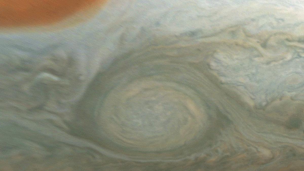 La NASA muestra una animación de una tormenta gigante sobre Júpiter