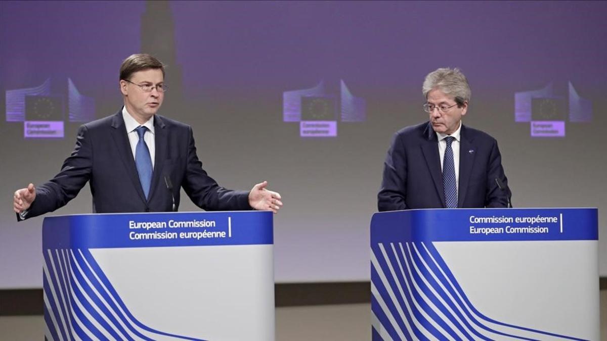 rosas52145323 valdis dombrovskis y paolo gentiloni comisin europea200205161720