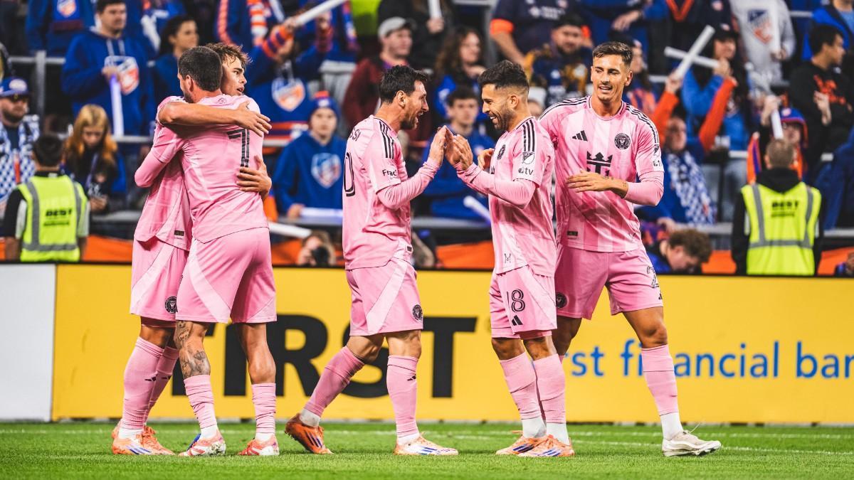 Inter Miami celebra un gol ante Cincinnati